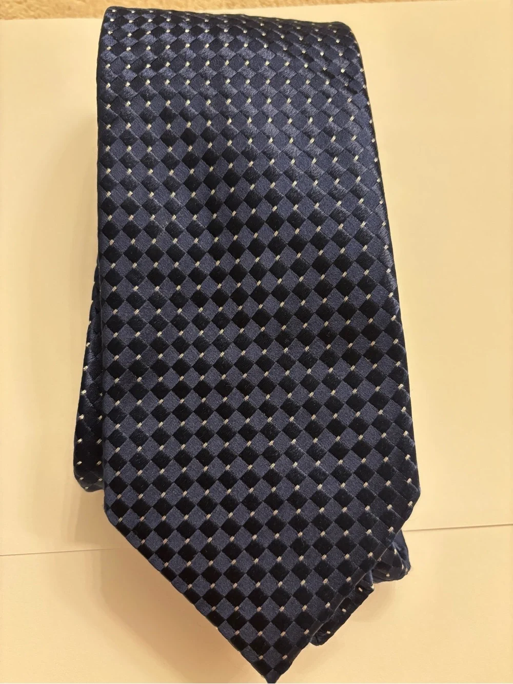 Donald J. Trump Signature Collection Navy Blue Silk Woven Tie